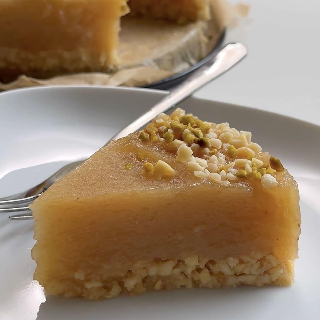 Sütés nélküli almapüré torta eritrittel