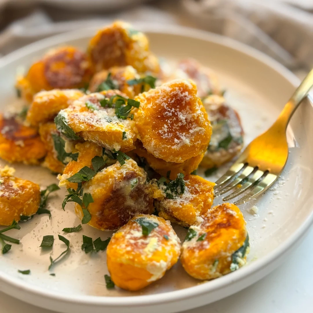 Gluténmentes, szénhidrátmentes sütőtökös gnocchi Fibriya Univerzális Rostkeverékkel, percek alatt elkészítve.