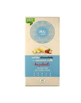 White Delight kókusztejes fehércsokoládé egész mogyoróval, édesítőszerekkel 80g