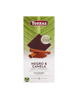 Torras Stevia Fahéjas étcsokoládé hozzáadott cukor nélkül, édesítőszerrel 125g