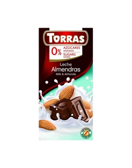 Torras Mandulás hozzáadott cukormentes tejcsokoládé 75g