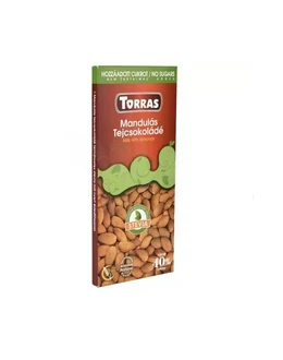 Torras Stevia Mandulás tejcsokoládé édesítőszerrel 125g