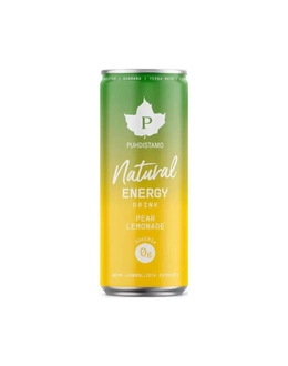 Puhdistamo Natural energy körte- limonádé ízű természetes energiaital 330ml