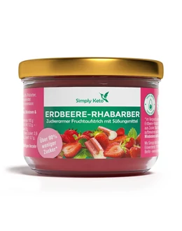 SimplyKeto hozzáadott cukormentes epres-rebarbarás lekvár