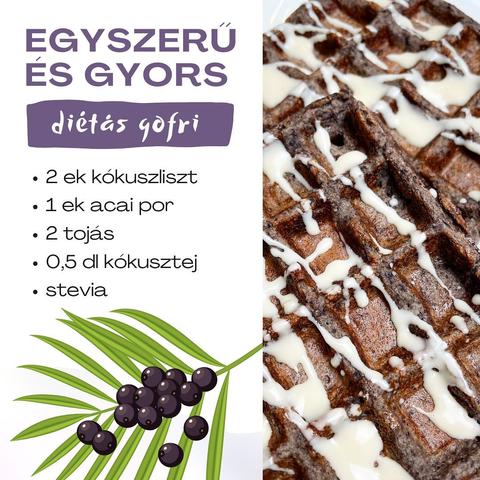 Diétás gofri acai porral