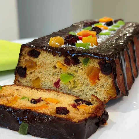 Karácsonyi gyümölcskenyér Fibriya Natúr piskóta rostmixből