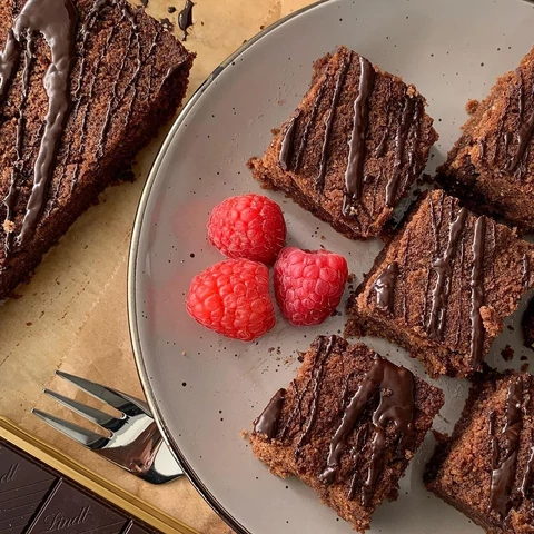 Kókuszlisztes csokis brownie