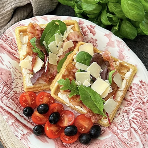 Parmezános, arany lenmaglisztes diétás gofri