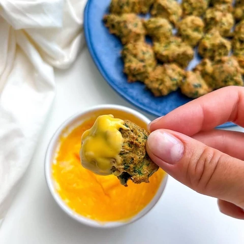 Spenótos, lenmaglisztes falatkák