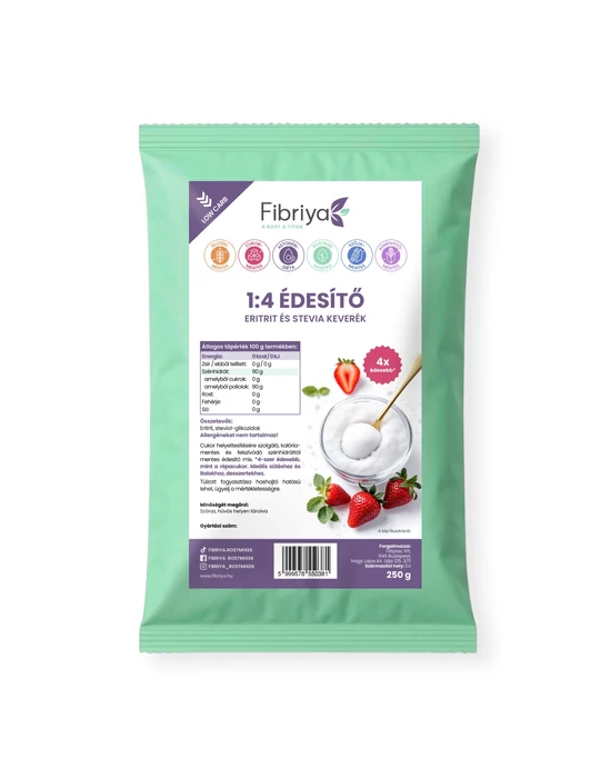 Fibriya 1:4 édesítő eritrit és stevia keverék 250g