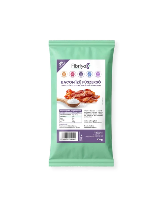 Fibriya Bacon ízű fűszersó - ízfokozó- és csomósodásgátló mentes 100g