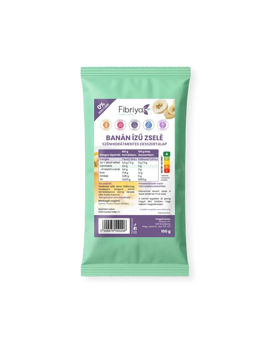 Fibriya Banán ízű zselé - Szénhidrátmentes desszertalap 100g