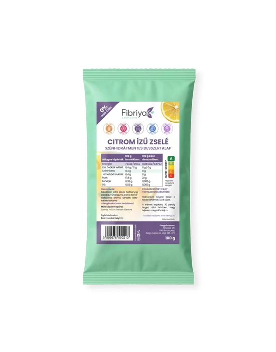 Fibriya Citrom ízű zselé - Szénhidrátmentes desszertalap 100g