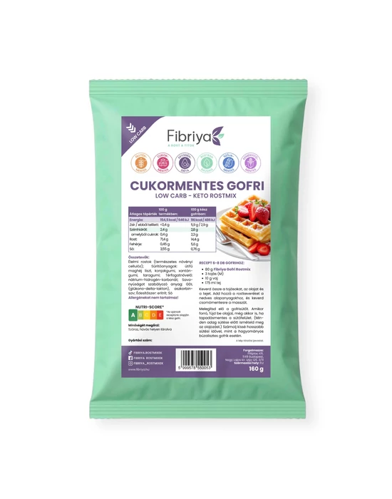 Fibriya Cukormentes gofri - low carb keto rostmix 160g