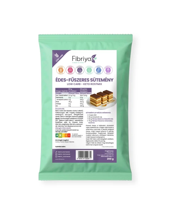 Fibriya Édes-fűszeres sütemény - Low carb keto rostmix 200g