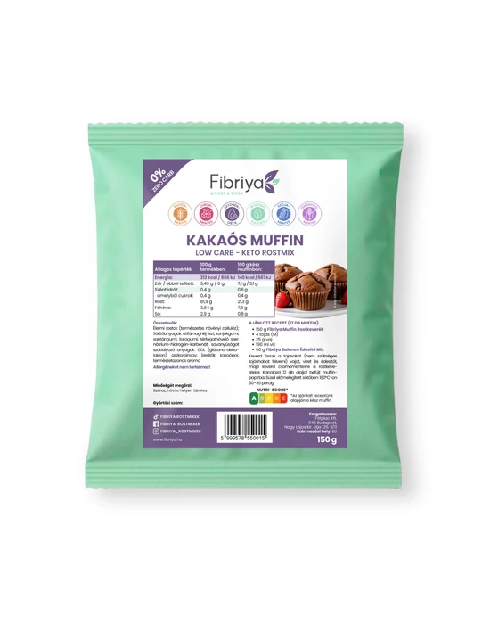 Fibriya Kakaós muffin - Low carb keto rostmix 150g