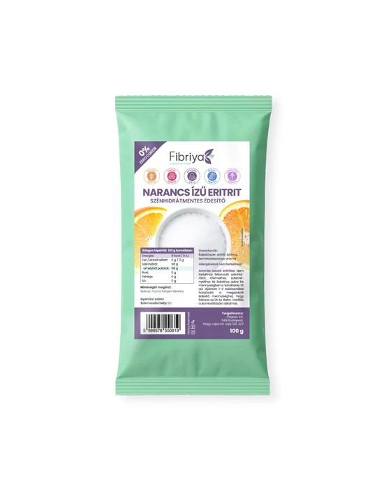 Fibriya Narancs ízű eritrit - szénhidrátmentes édesítő 100g