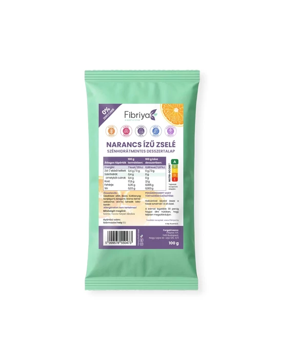 Fibriya Narancs ízű zselé - Szénhidrátmentes desszertalap 100g
