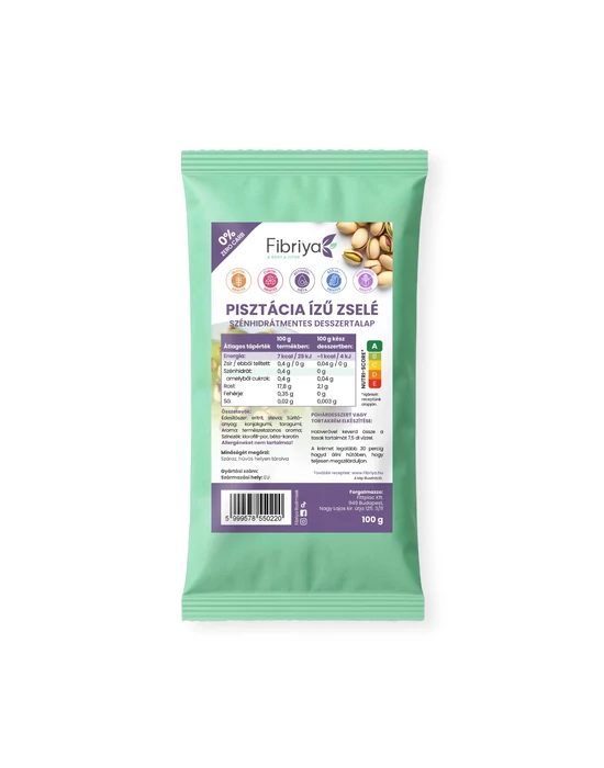 Fibriya Pisztácia ízű zselé - Szénhidrátmentes desszertalap 100g