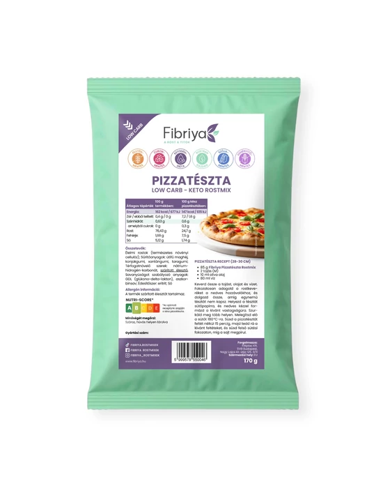 Fibriya Pizzatészta - low carb keto rostmix 170g