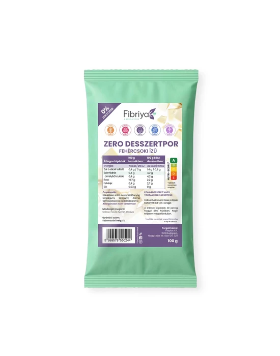 Fibriya Zero desszertpor - Fehércsoki ízű 100g