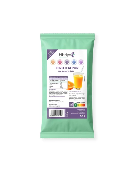 Fibriya Zero italpor - Narancs ízű 100g
