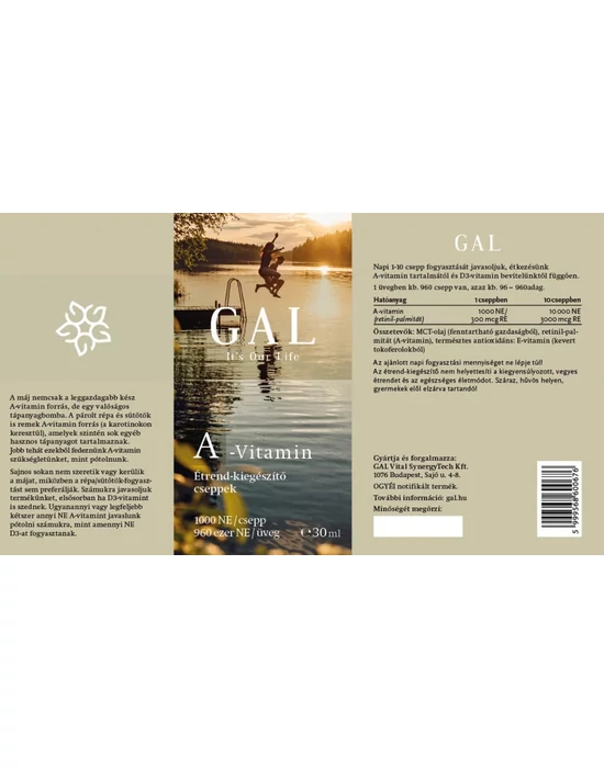 GAL A-vitamin fogyasztási javaslat