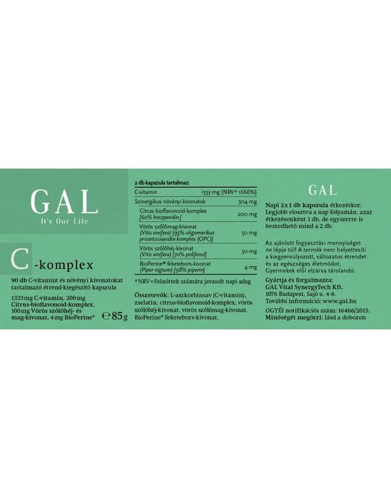 GAL C-komplex étrend-kiegészítő termékleírás