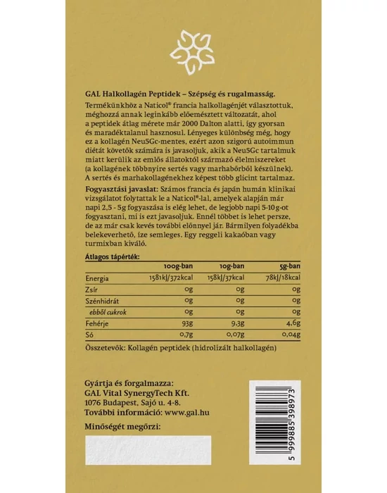 extra minőségű GAL halkollagén
