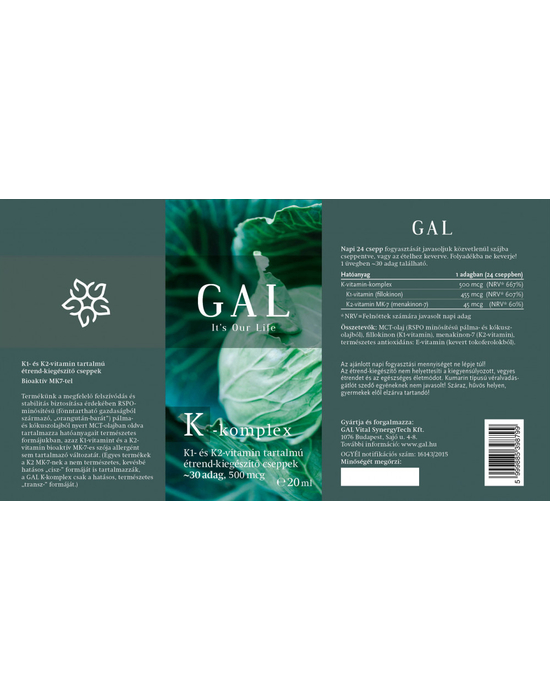 GAL K-komplex vitamin tájékoztató