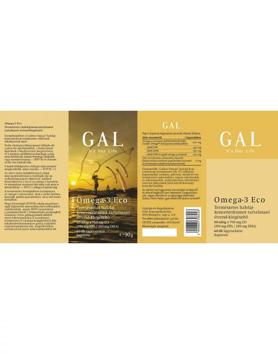 GAL Omega-3 Eco halolaj kapszula 60db