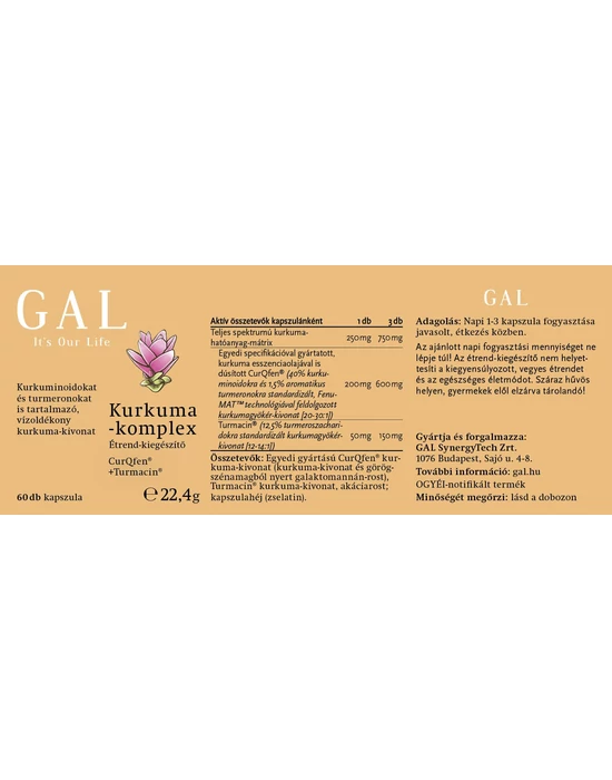 GAL Kurkuma-Komplex kapszula 60db