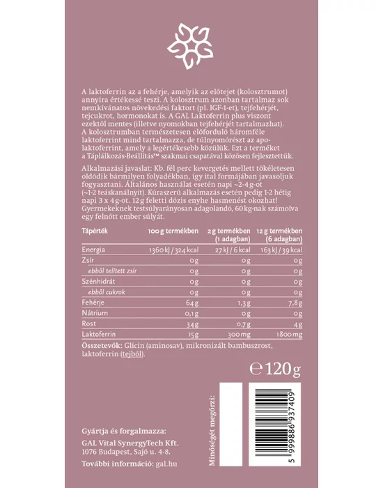 GAL Laktoferrin plus por 120g