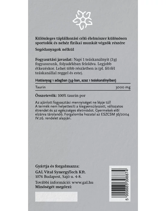 GAL Taurin por utántöltő 500g