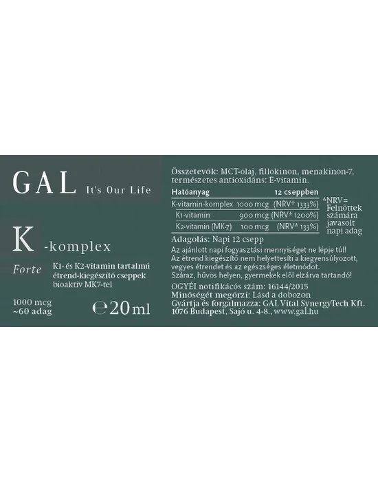 GAL K-komplex forte 20ml