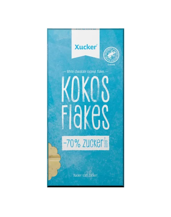 Xucker Fehér csoki kókusszal és pelyhekkel (hozzáadott cukor nélkül) 80g