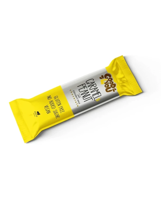 Good4You karamellás-földimogyorós szelet kókusztejes csokoládéval 25g