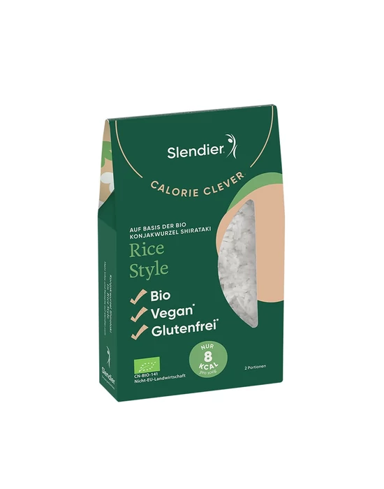 Slendier bio konjac tészta (Shirataki) rizs alakú