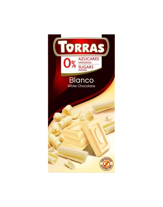 Torras Fehércsokoládé hozzáadott cukor nélkül 75g