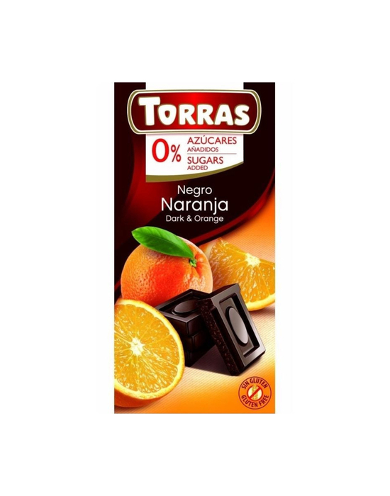 Torras Narancsos hozzáadott cukormentes étcsokoládé 75g