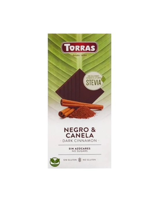 Torras Stevia Fahéjas étcsokoládé hozzáadott cukor nélkül, édesítőszerrel 125g