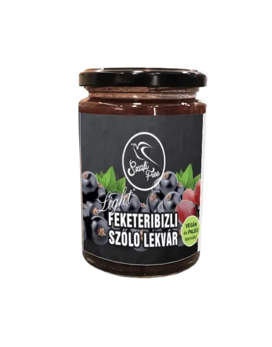 Szafi Free Feketeribizli-szőlő lekvár 350g