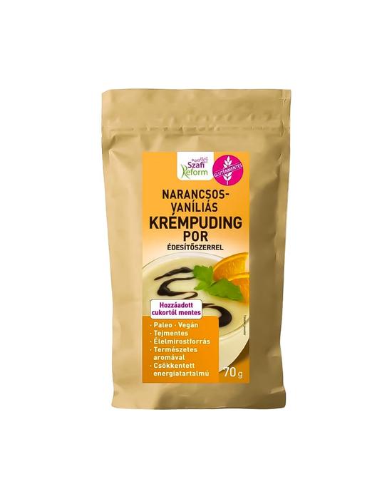 Szafi Reform Narancsos-vaníliás krémpuding por, édesítőszerrel 70g