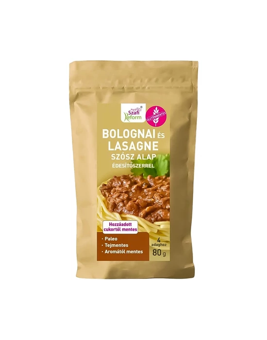 Szafi Reform bolognai és lasagne szósz alap édesítőszerrel 80g