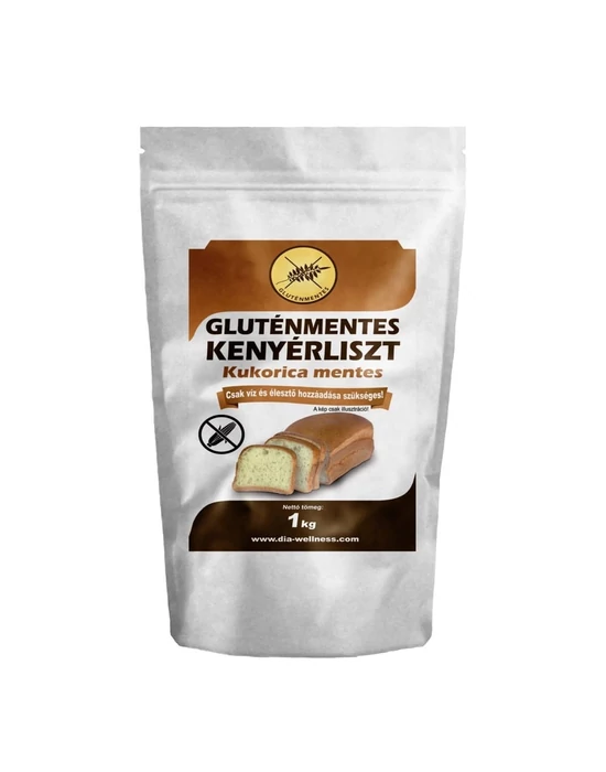 Dia-Wellness Glutén-, szója-, kukoricamentes kenyérliszt 1kg