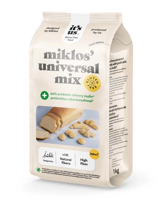 it's us MIKLOS' universal mix plus lisztkeverék prebiotikus cikóriainulinnal 1kg