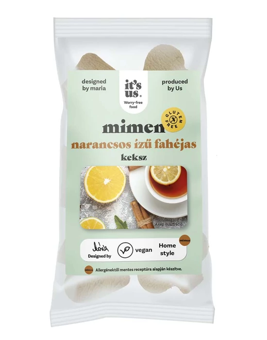it's us MIMEN fahéjas-narancsos ízű gluténmentes keksz 150g