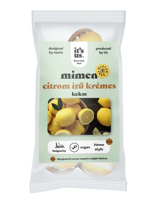 it's us MIMEN citrom ízű krémmel töltött gluténmentes keksz 150g