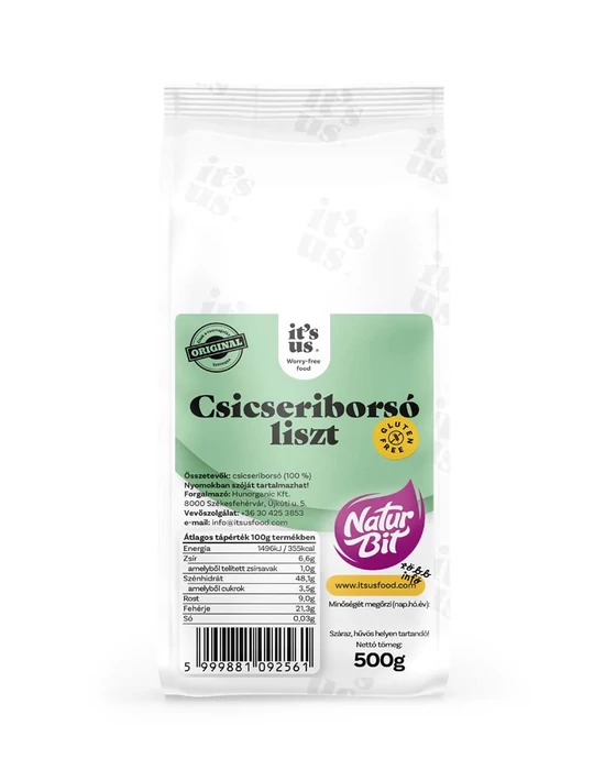 it's us NATURBIT csicseriborsó liszt gluténmentes 500g