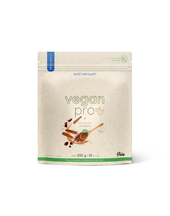 Nutriversum Vegan Pro fehérje, csokoládé-fahéj steviaval 500g